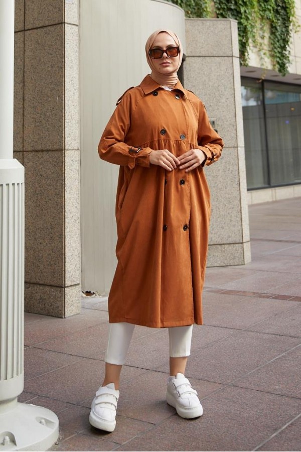  Salaş Kesim Tesettür Trenç Tarçın 61194