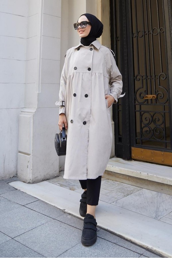  Salaş Kesim Tesettür Trenç Taş 61194