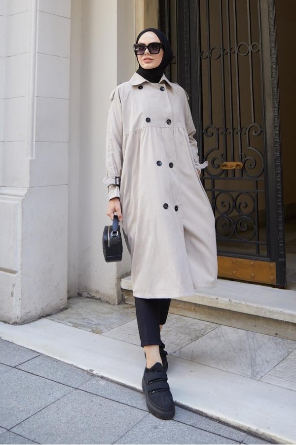  Salaş Kesim Tesettür Trenç Taş 61194