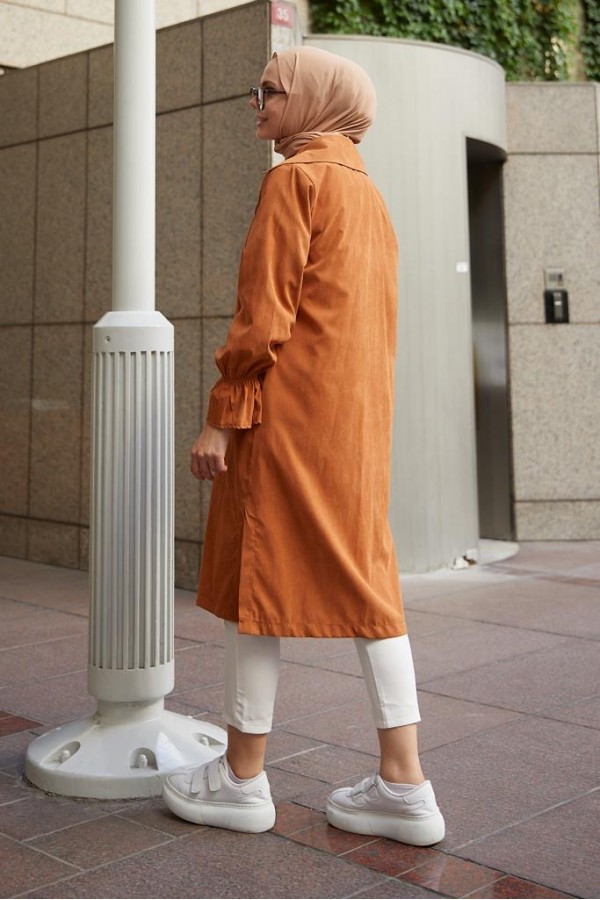  Kuşaklı Tesettür Trenç Tarçın 61509