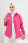 Klasik Tesettür Gömlek Pembe 3900 Klasik Tesettür Gömlek Pembe 3900