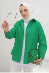 Klasik Tesettür Gömlek Yeşil 3900 Klasik Tesettür Gömlek Yeşil 3900