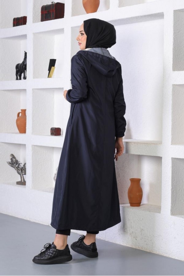  Uzun Kap - Yağmurluk Lacivert 1207