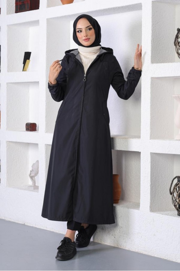  Uzun Kap - Yağmurluk Siyah 1207