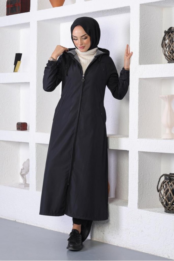  Uzun Kap - Yağmurluk Siyah 1207