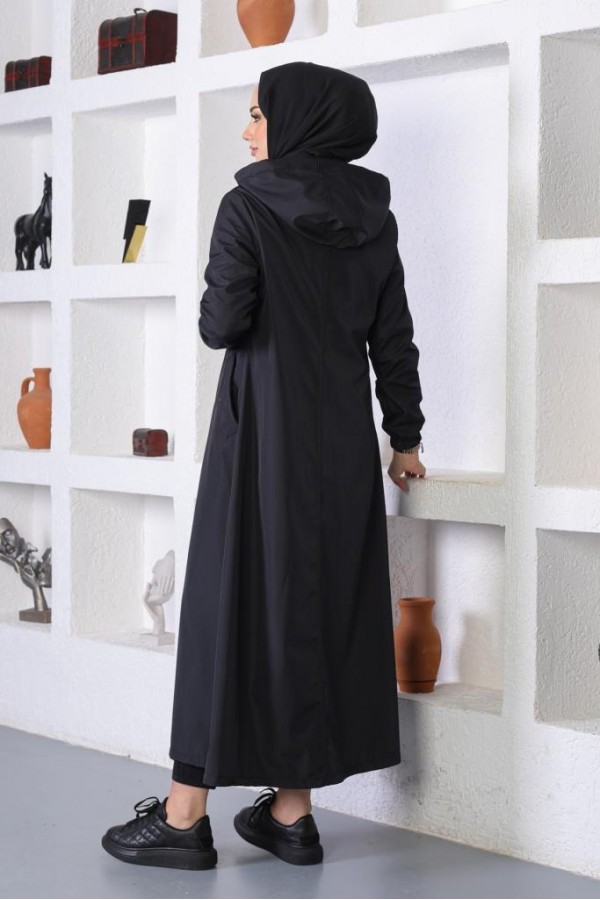  Uzun Kap - Yağmurluk Siyah 1207