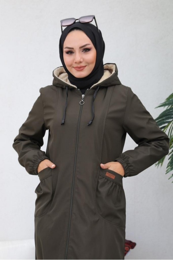 İçi Kürklü Bondit Kaban Haki 4708 İçi Kürklü Bondit Kaban Haki 4708