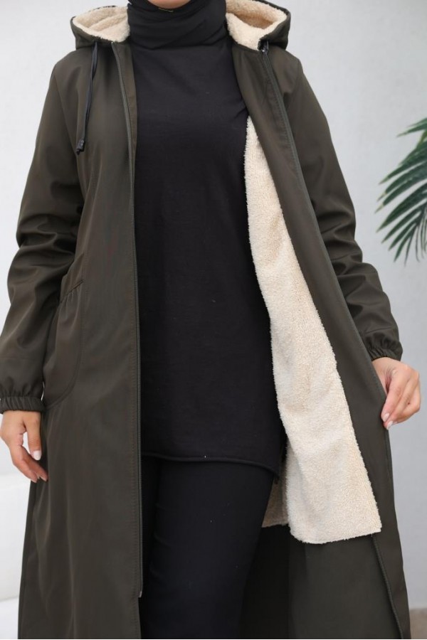 İçi Kürklü Bondit Kaban Haki 4708 İçi Kürklü Bondit Kaban Haki 4708