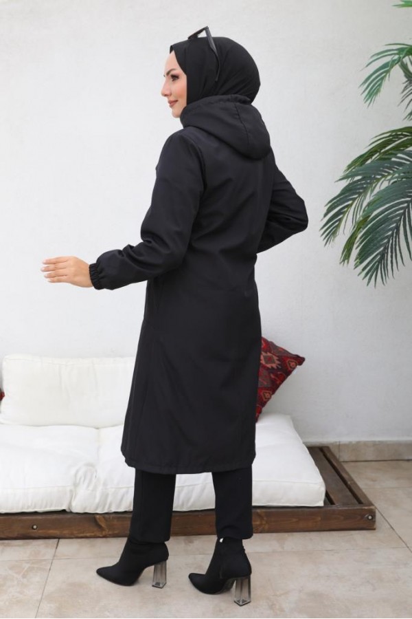 İçi Kürklü Bondit Kaban Siyah 4708 İçi Kürklü Bondit Kaban Siyah 4708