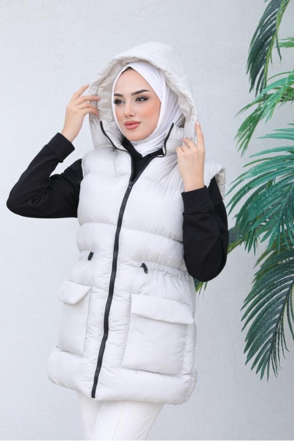  Kapüşonlu Şişme Yelek Taş 1390