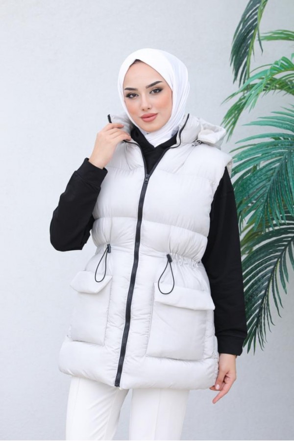  Kapüşonlu Şişme Yelek Taş 1390