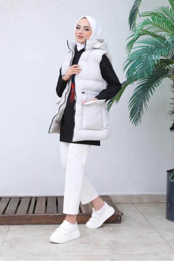  Kapüşonlu Şişme Yelek Taş 1390