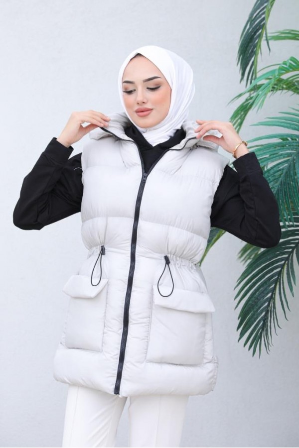  Kapüşonlu Şişme Yelek Taş 1390