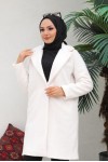 Buklet Tesettür Kaban Ekru 9082 Buklet Tesettür Kaban Ekru 9082