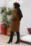 Buklet Tesettür Kaban Kahverengi 9082 Buklet Tesettür Kaban Kahverengi 9082