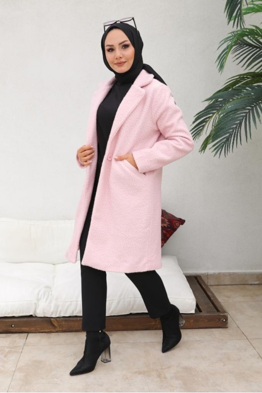 Buklet Tesettür Kaban Pudra 9082 Buklet Tesettür Kaban Pudra 9082