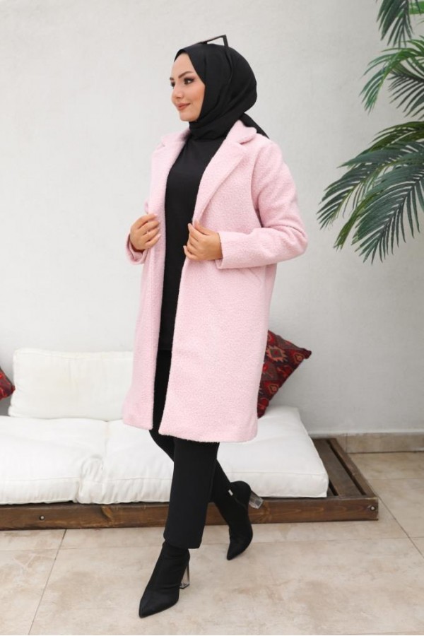 Buklet Tesettür Kaban Pudra 9082 Buklet Tesettür Kaban Pudra 9082