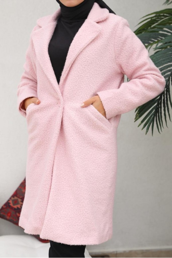 Buklet Tesettür Kaban Pudra 9082 Buklet Tesettür Kaban Pudra 9082