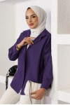 Klasik Tesettür Gömlek Mor 3900 Klasik Tesettür Gömlek Mor 3900