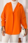  Klasik Tesettür Gömlek Oranj 3900