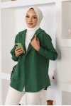 Klasik Tesettür Gömlek Zümrüt 3900 Klasik Tesettür Gömlek Zümrüt 3900
