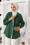 Klasik Tesettür Gömlek Zümrüt 3900 Klasik Tesettür Gömlek Zümrüt 3900