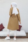 Tesettür Trençkot Camel 5853 Tesettür Trençkot Camel 5853