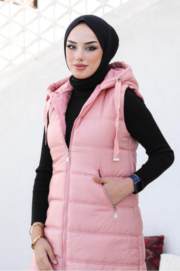  Dolumlu Şişme Yelek Pembe 5140