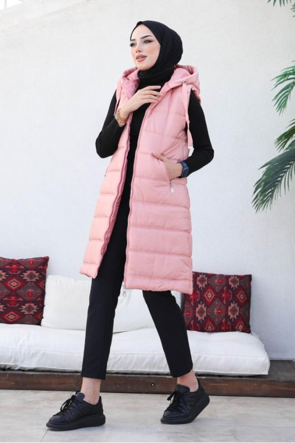  Dolumlu Şişme Yelek Pembe 5140