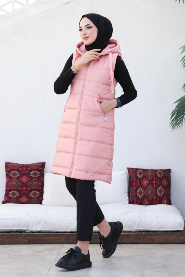  Dolumlu Şişme Yelek Pembe 5140
