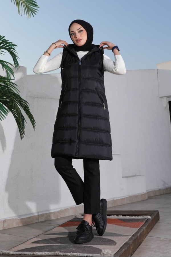  Dolumlu Şişme Yelek Siyah 5140