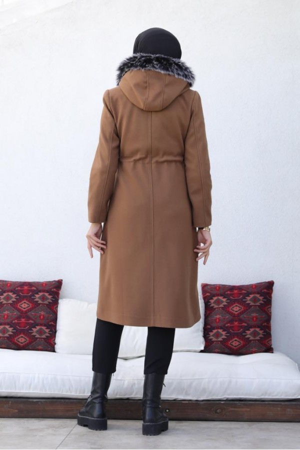 Kaşe Tesettür Kaban Taba 1061 Kaşe Tesettür Kaban Taba 1061