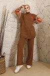  Yarım Balıkçı Yaka Triko Takım Kahverengi 2999