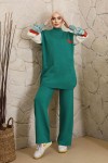  Yarım Balıkçı Yaka Triko Takım Yeşil 2999