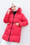  Cepli Şişme Mont Kırmızı 4343