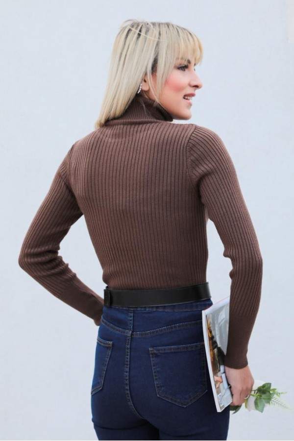 Balıkçı Yaka Triko Kahverengi 44500 Balıkçı Yaka Triko Kahverengi 44500