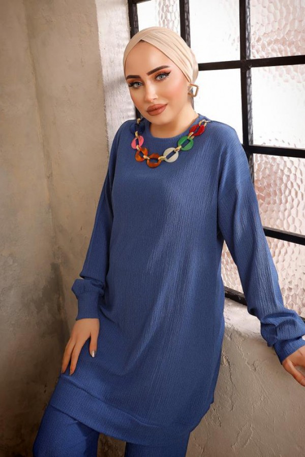 Tesettür İkili Takım İndigo 2933