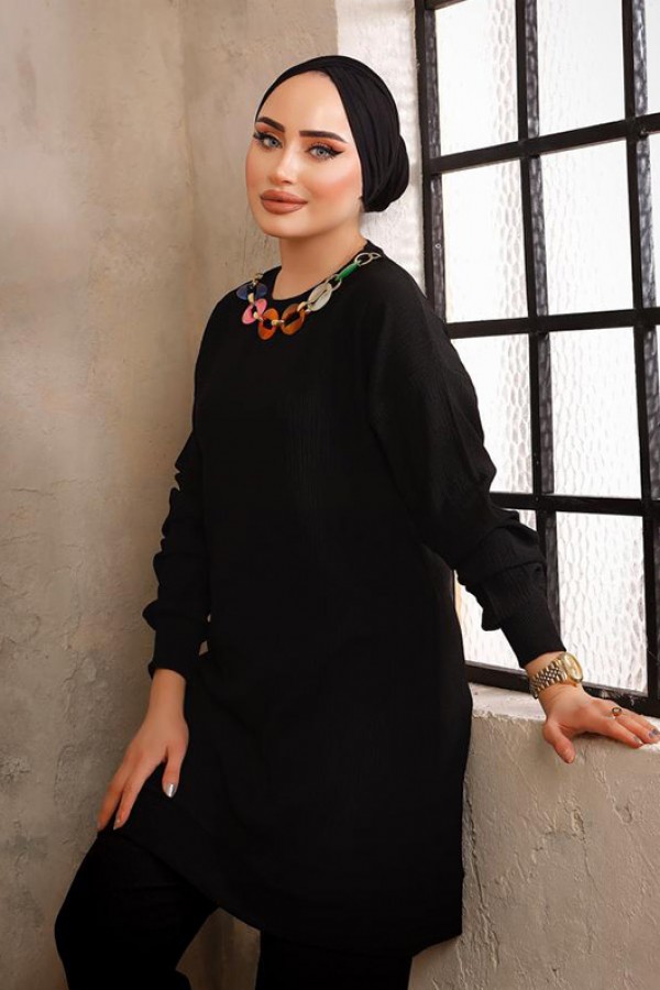  Tesettür İkili Takım Siyah 2933