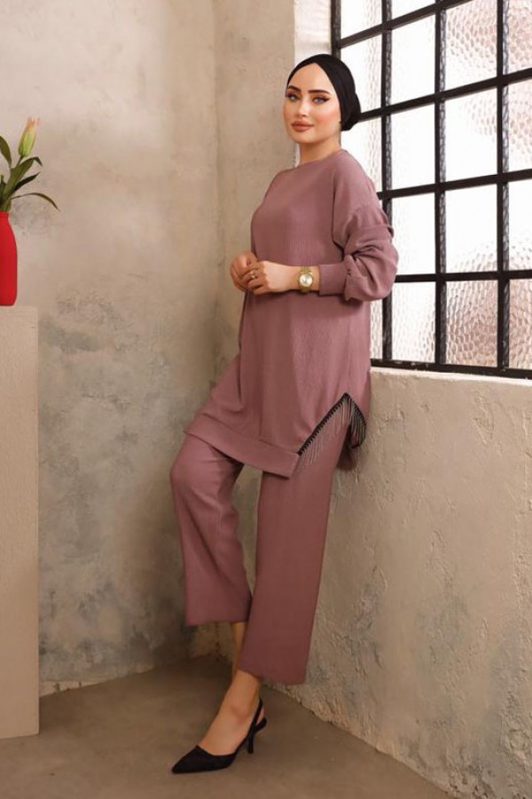 Tesettür İkili Takım Lila 2942 Tesettür İkili Takım Lila 2942