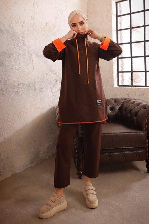  İkili Takım Kahverengi 2916