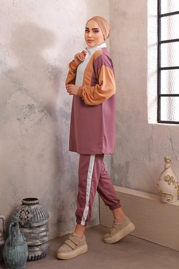  Parçalı İkili Takım Gül Kurusu 2985