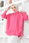  Yanları Büzgülü Gömlek Fuşya 61551
