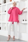  Yanları Büzgülü Gömlek Fuşya 61551