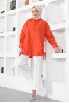 Yanları Büzgülü Gömlek Oranj 61551 Yanları Büzgülü Gömlek Oranj 61551