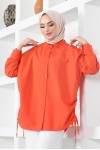 Yanları Büzgülü Gömlek Oranj 61551 Yanları Büzgülü Gömlek Oranj 61551