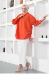 Yanları Büzgülü Gömlek Oranj 61551 Yanları Büzgülü Gömlek Oranj 61551