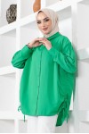  Yanları Büzgülü Gömlek Yeşil 61551