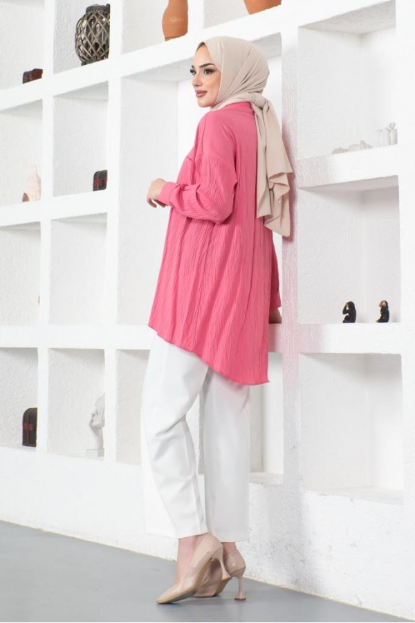 Çift Cepli Gömlek Fuşya 61544 Çift Cepli Gömlek Fuşya 61544