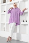  Çift Cepli Gömlek Lila 61544