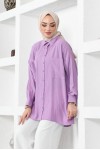  Çift Cepli Gömlek Lila 61544